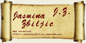 Jasmina Zbiljić vizit kartica